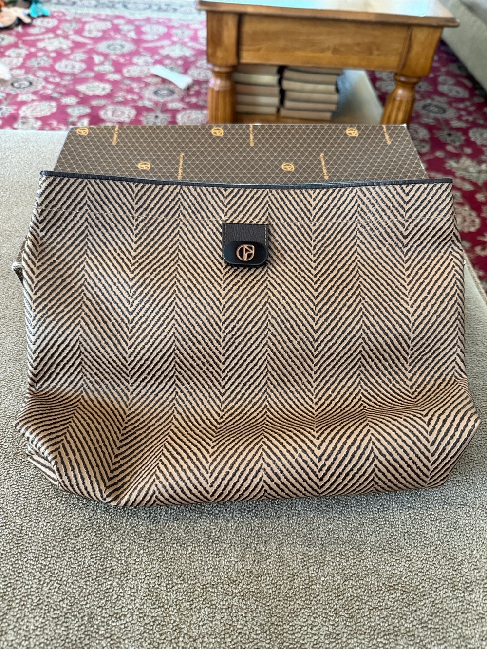 Vintage Nazareno Gabrielli Clutch Bag Purse with Box (TD)